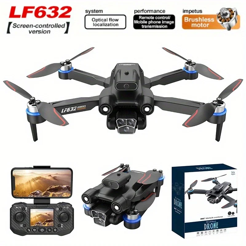 

New LF632 Toy Drone HD Dual Camera Foldable Brushless Motor Real-time Image Transmission Intelligent Obstacle Avoidance