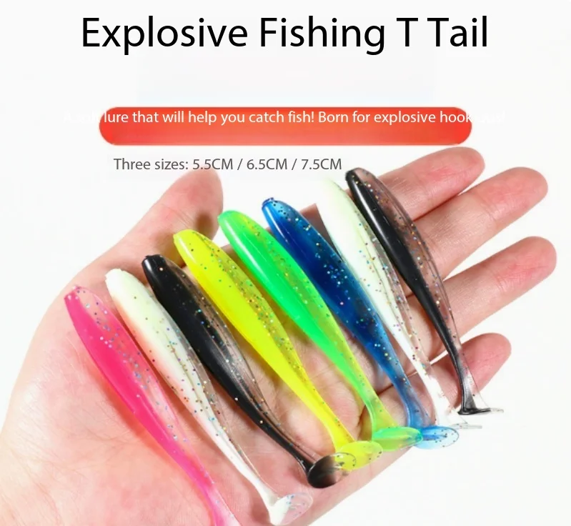 

Micro Long Cast T Tail Worm Soft Lure Lead Head Hook Bottom Fishing Bait For Bass Crappie Topmouth Culter Tackle