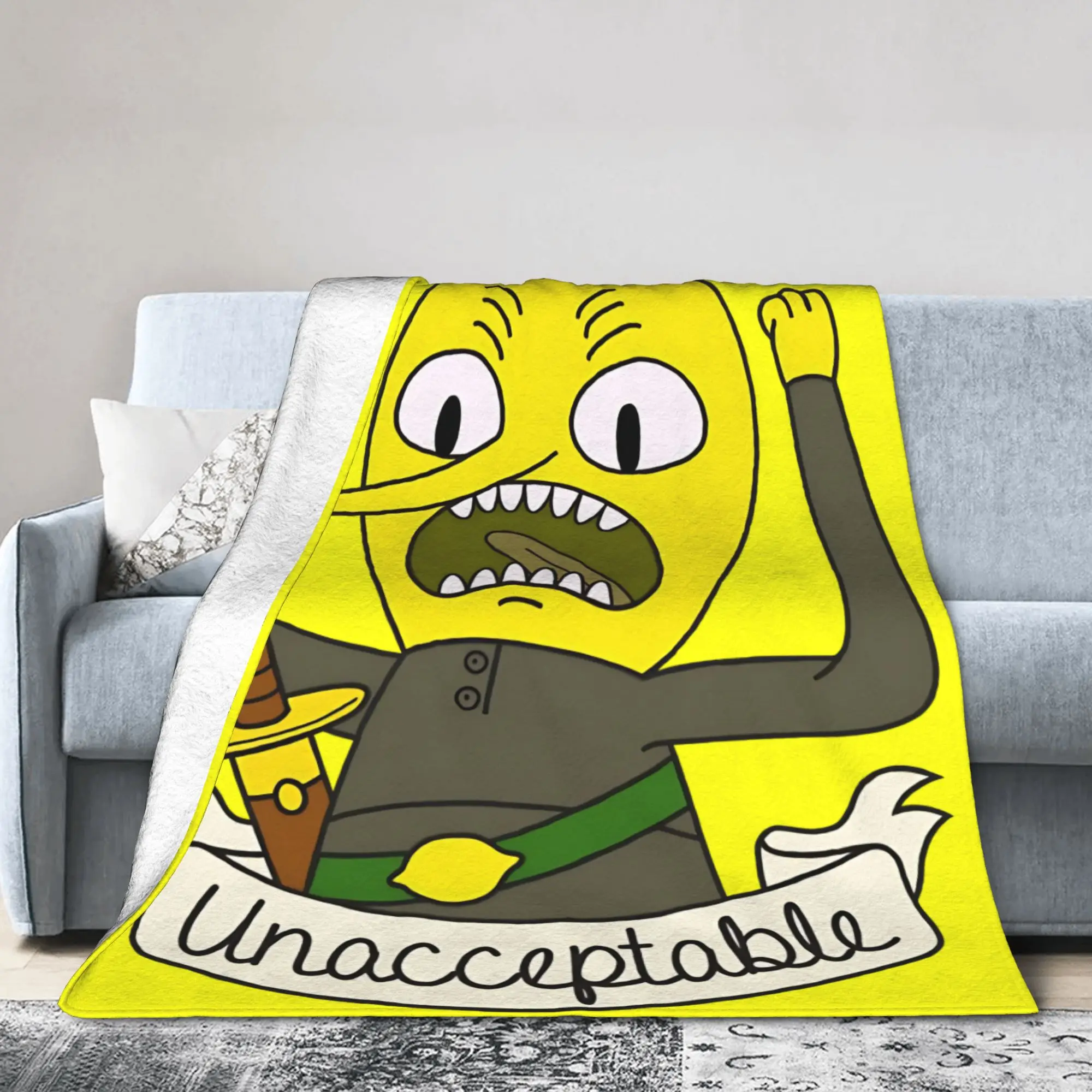 Lemongrab  Blankets Fleece  Cozy Lightweight Thin Throw Blanket for Sofa Bedspread