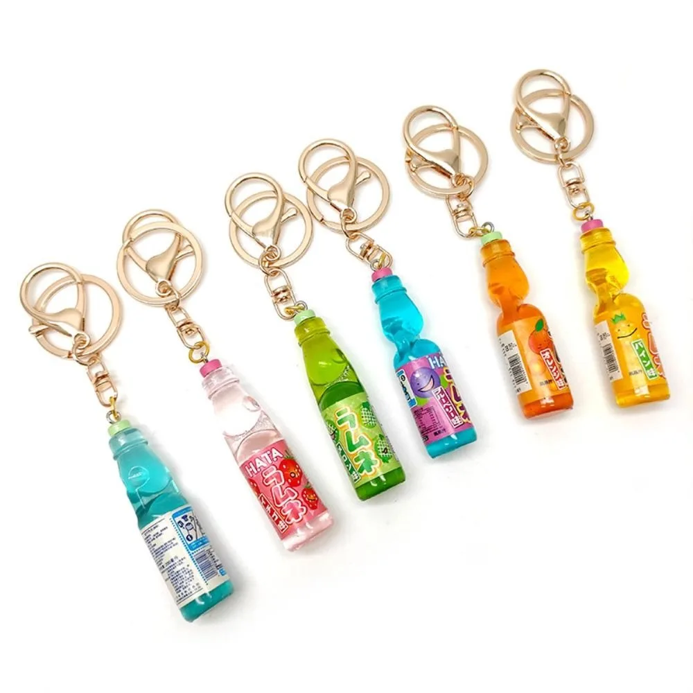 Neue Simulation Murmeln Bobble Soda Schlüsselanhänger japanische süße Ramune Soda Schlüsselanhänger Miniatur Puppenhaus Ornamente Tasche Zubehör – Detail 3