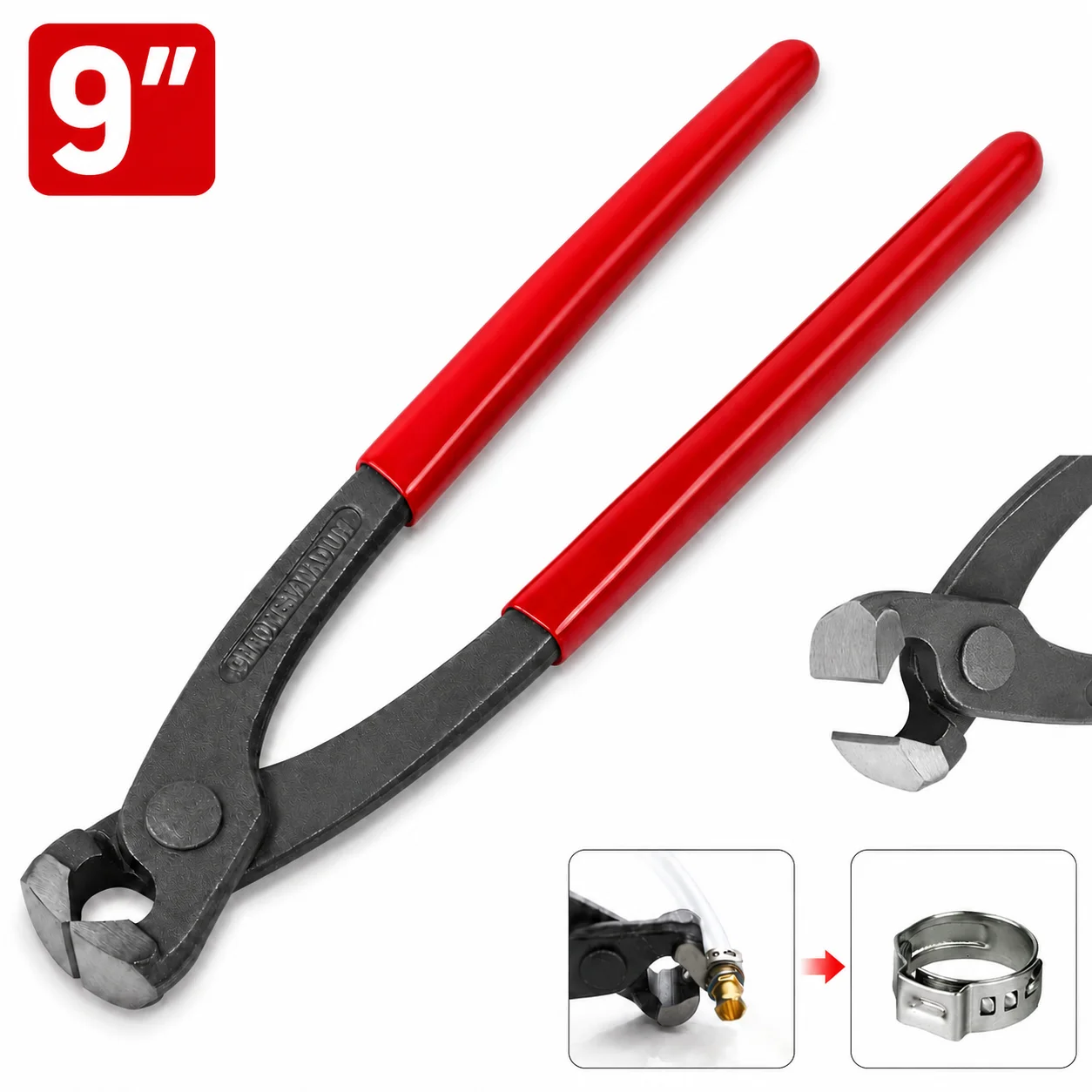 9 Inch Single Ear Hose Clamp Pliers Carbon Steel Crimper Tool for Hose Clamps CV Boot Automotive Repair Hand Tools