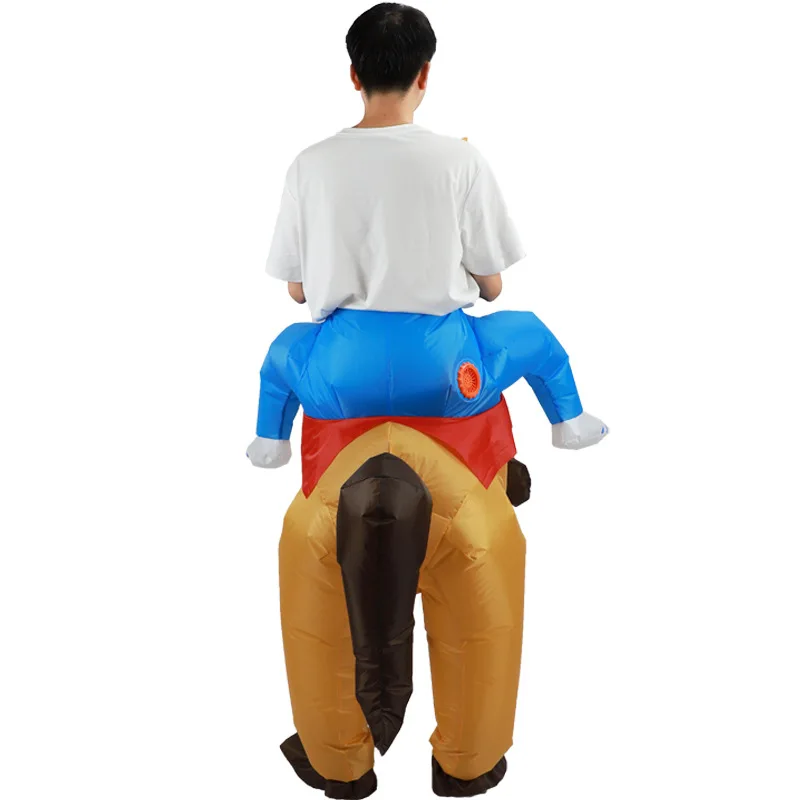 Riding Horse Inflatable Costume Halloween Show Costume Funny Animal Ride Walking Jazz Horse Inflatable Costume