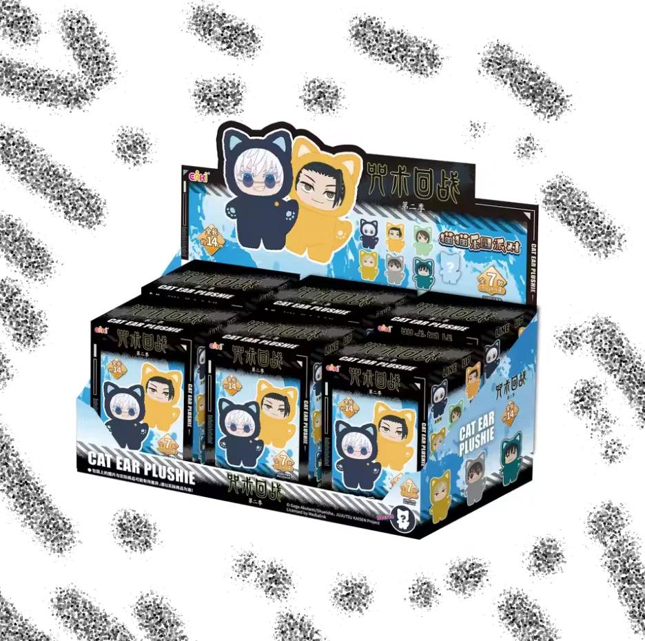 

Eaki Genuine Jujutsu Kaisen Season 2 Gojo Satoru Cat Park Party Blind Box Плюшевая кукла Сумка Подвеска Модель Коллекция игрушек для фанатов