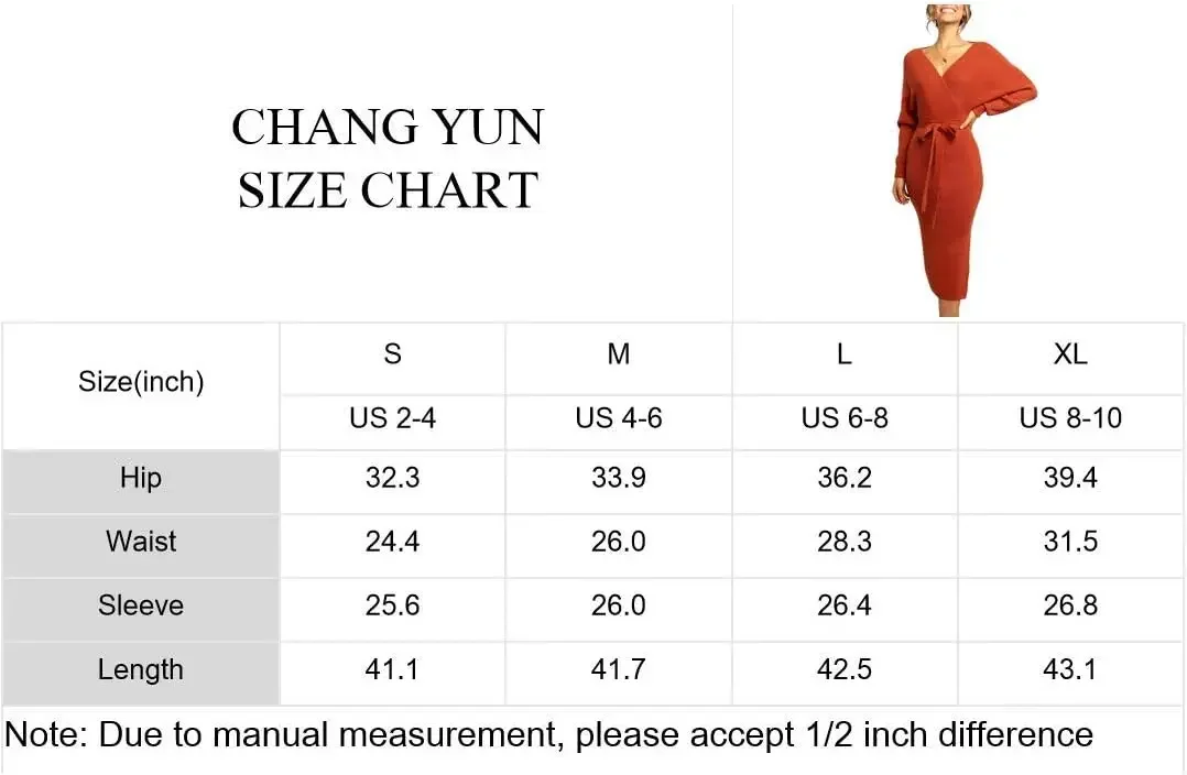 Sexy Dress Women\'s Long Maxi Sweater Dresses Sexy Wrap Batwing V Neck Slit Open Back Holiday Bodycon Dress with Belt