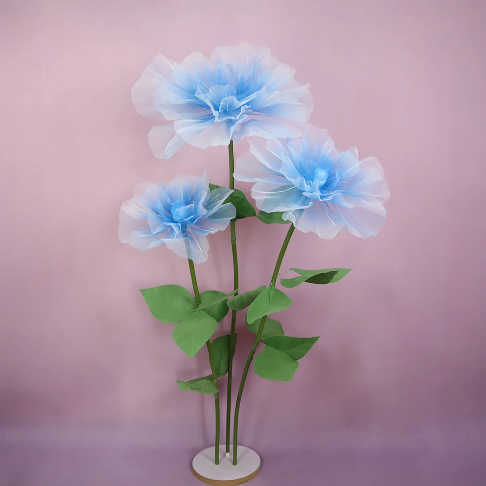 

Artificial Large Gauze Rose Flower Heads Room Decoration Accessories Photography Backdrop Props Decor Simulated Fake Flowers