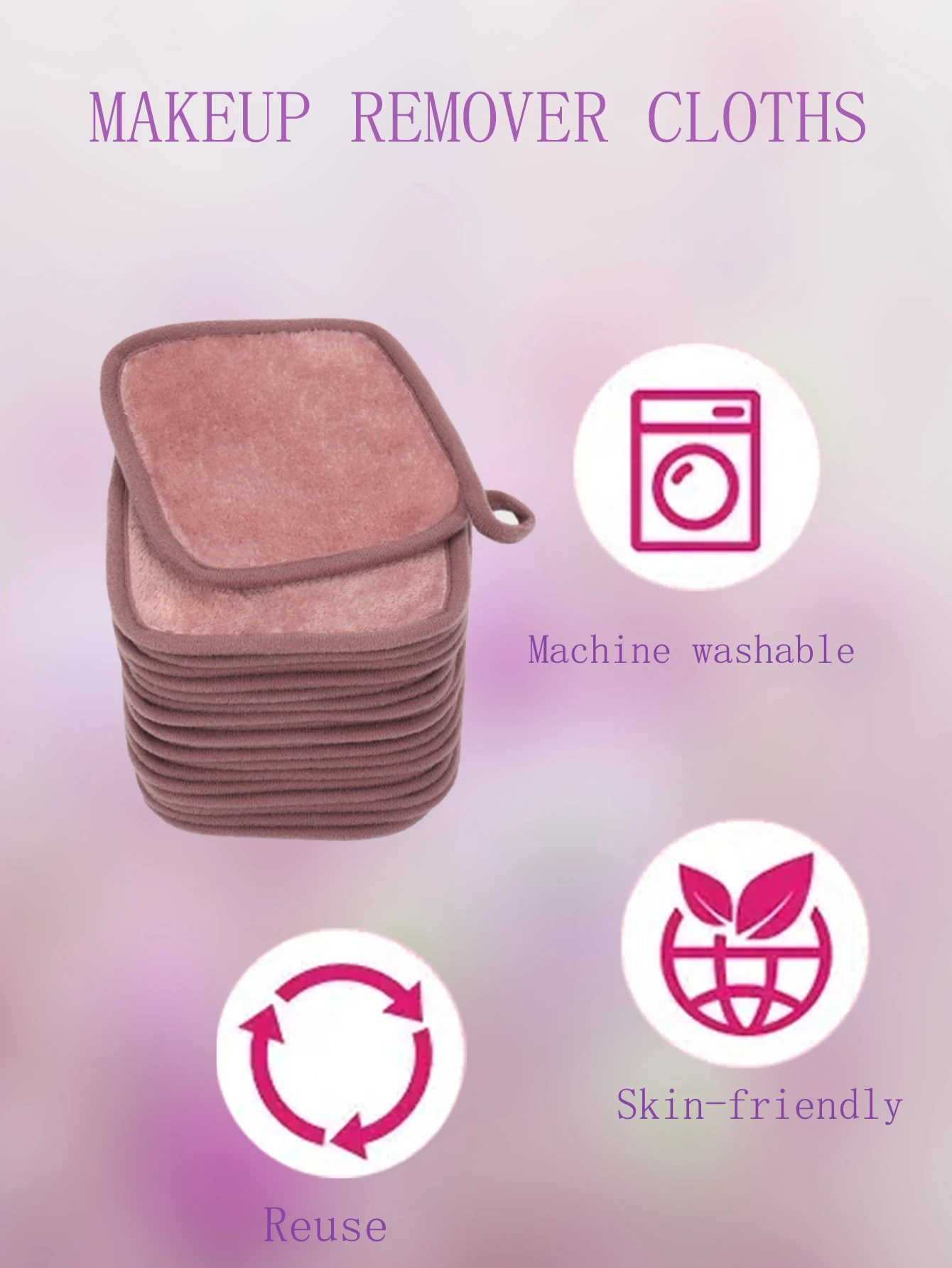 5/10/20 個マイクロファイバーフェイスクロス再利用可能なメイク落とし布メイクタオル顔ディープクリーニングパッドスキンケア美容ツール