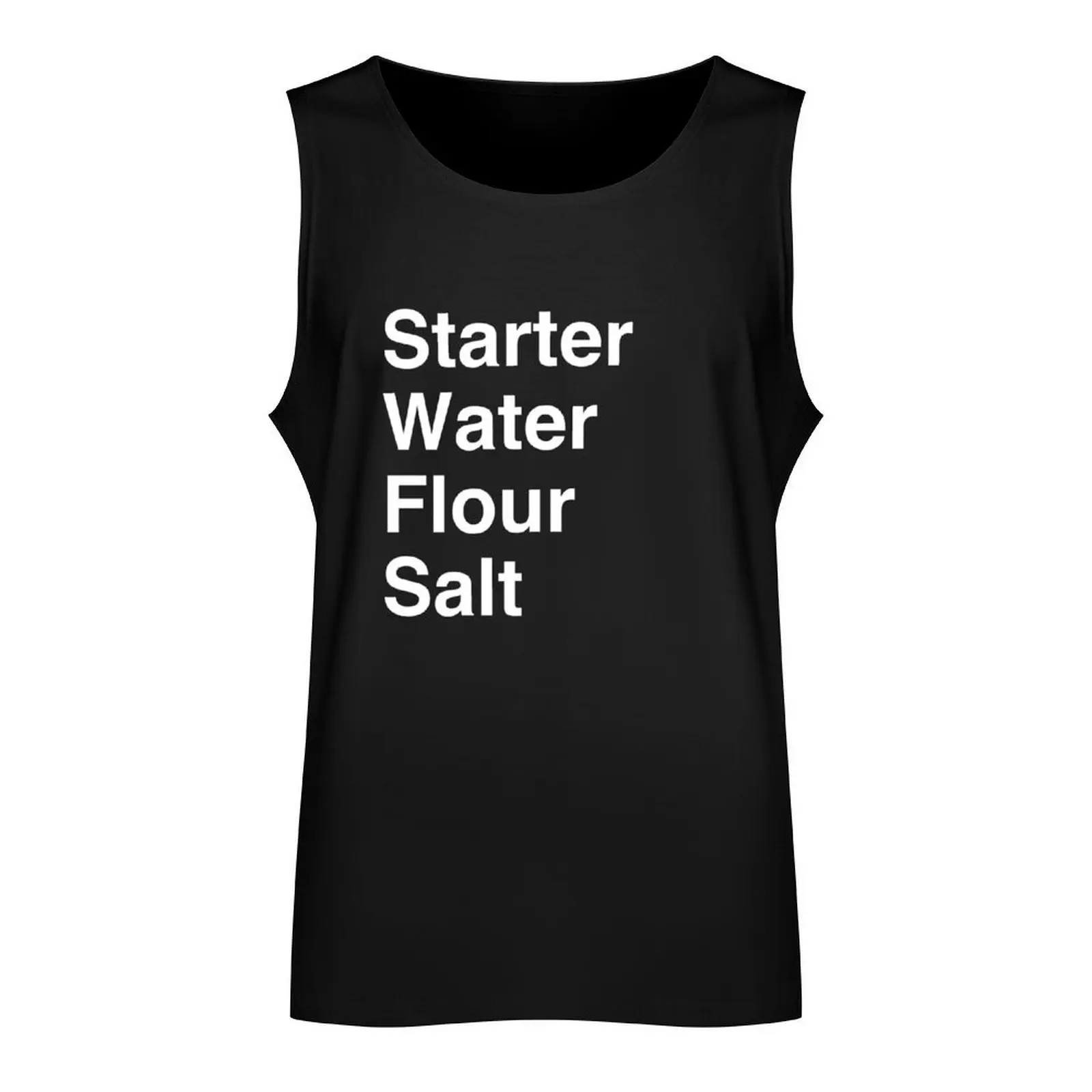 Sourdough Ingredients (White) | Tank Top gym shirts vest for men