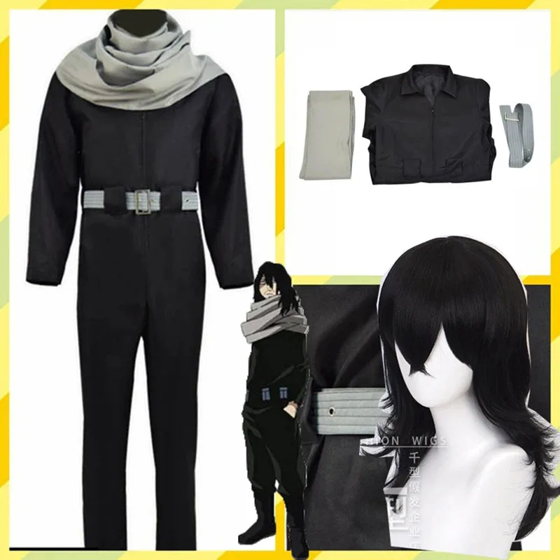 

Аниме Academ Aizawa Shouta обувь костюмы для косплея ластик для головы очки реквизит одежда для косплея мужская одежда с героями мультфильмов парики