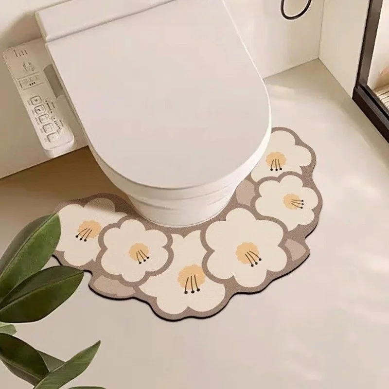 

Коврик для ванной в скандинавском стиле, U-образный, из диатомовой грязи, быстросохнущий, нескользящий, для душа, дугообразный