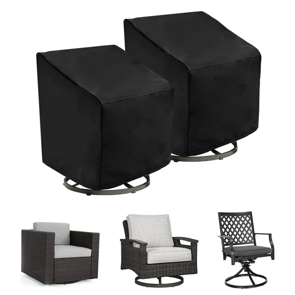 

Heavy Duty Waterproof Patio Chair Cover for Rocking Chairs Outdoor Furniture Protection Sun Rain Dust Proof Cover