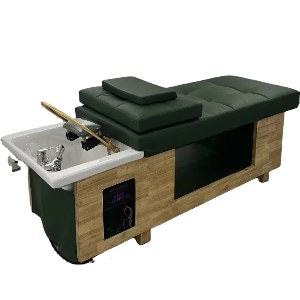 

Salon Furniture Modern Wooden Hair Washing Spa Head Water Therapy Thai Shampoo Bed