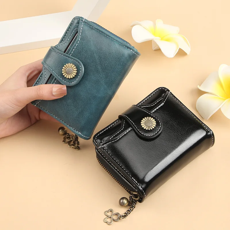 Women's Wallet Fashionable Tassel Zipper Short Multi-card Slot Card Holder High-end Coin Purse