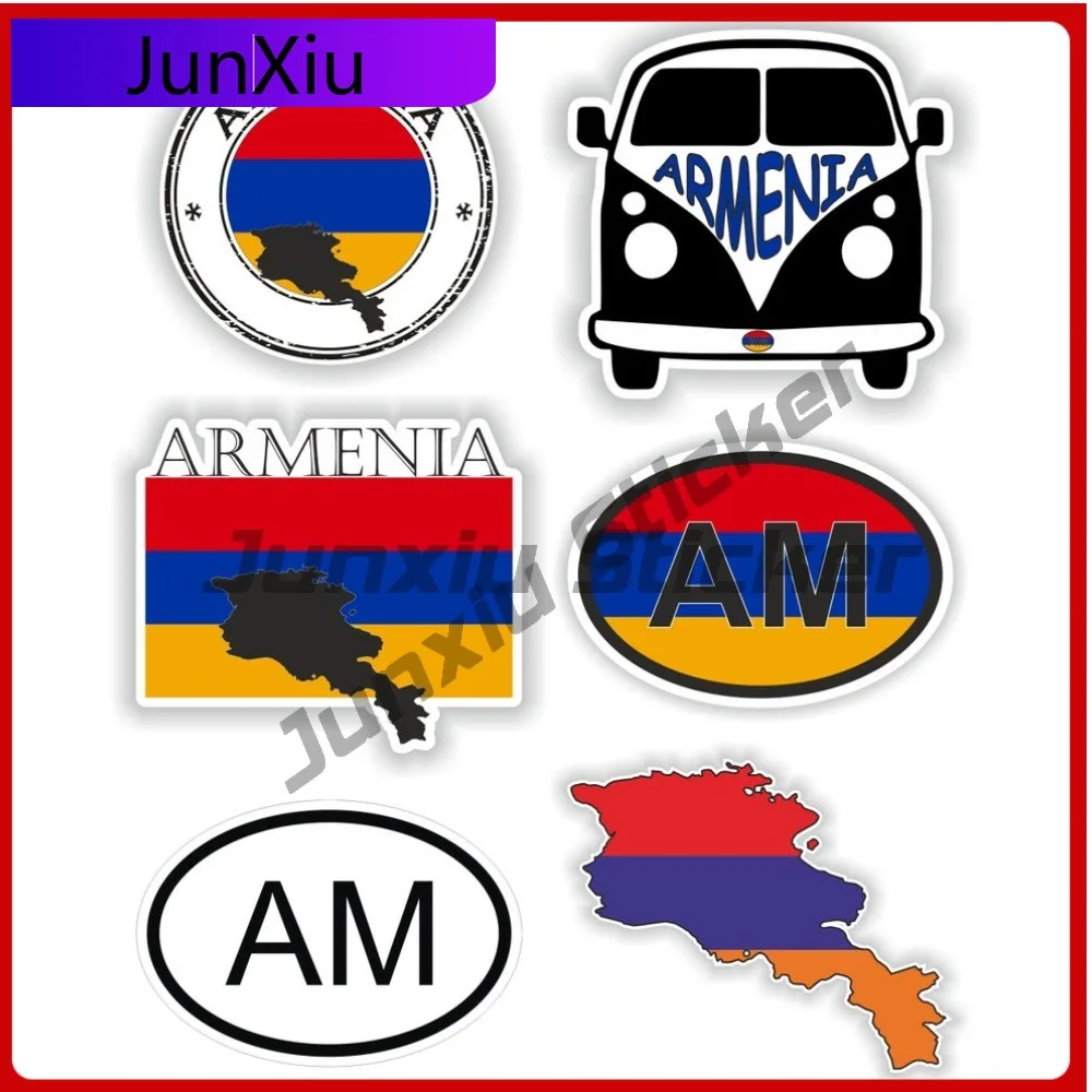 

Набор наклеек для мотоцикла с изображением Армении, устойчивые к УФ-излучению, водонепроницаемые, устойчивые к царапинам, забавные графические наклейки, крутые аксессуары