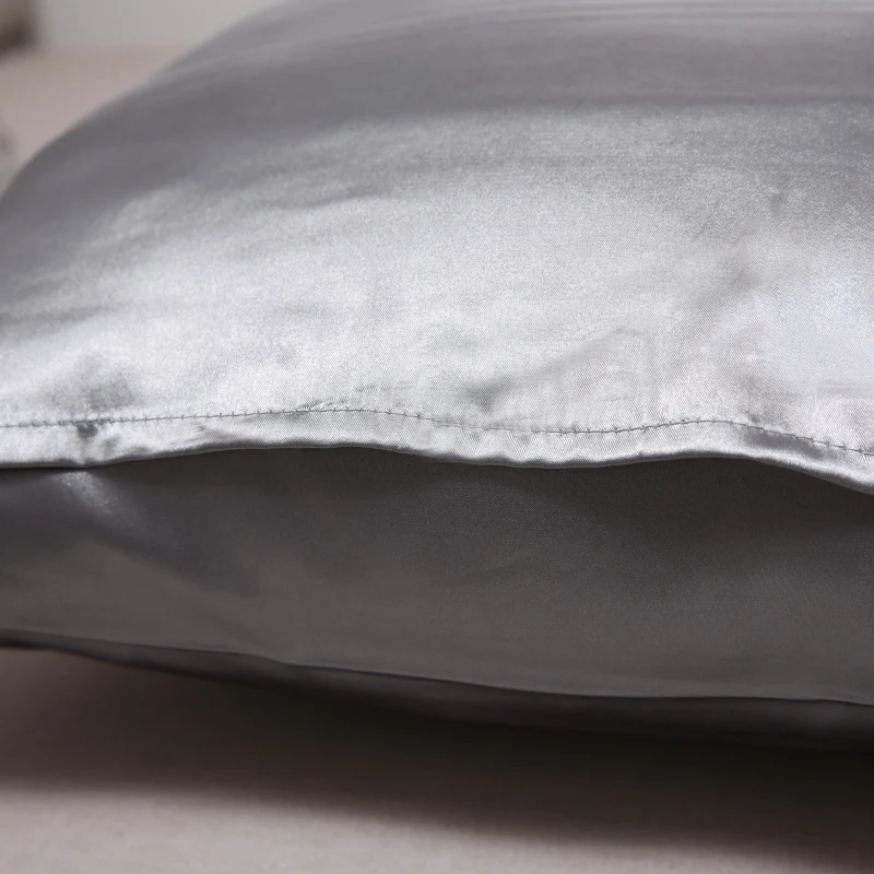 Luxury Satin Pillowcase Solid Color Envelope Pillow Case Bedding Bedroom Sleep Pillow Cover 48x74 50x75 50x90
