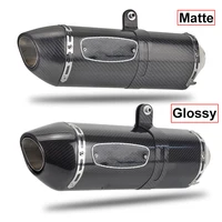 Silenciador de Escape Universal para motocicleta, 51mm, fibra de carbono, R77, Escape Moto para Yamaha R3 R6 MT07 para Kawasaki Z900 Z400 RC390 ER6N