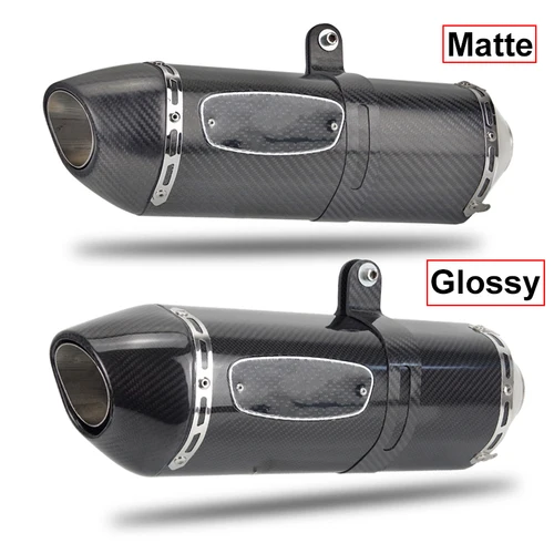 Silenciador de Escape Universal para motocicleta, 51mm, fibra de carbono, R77, Escape Moto para Yamaha R3 R6 MT07 para Kawasaki Z900 Z400 RC390 ER6N