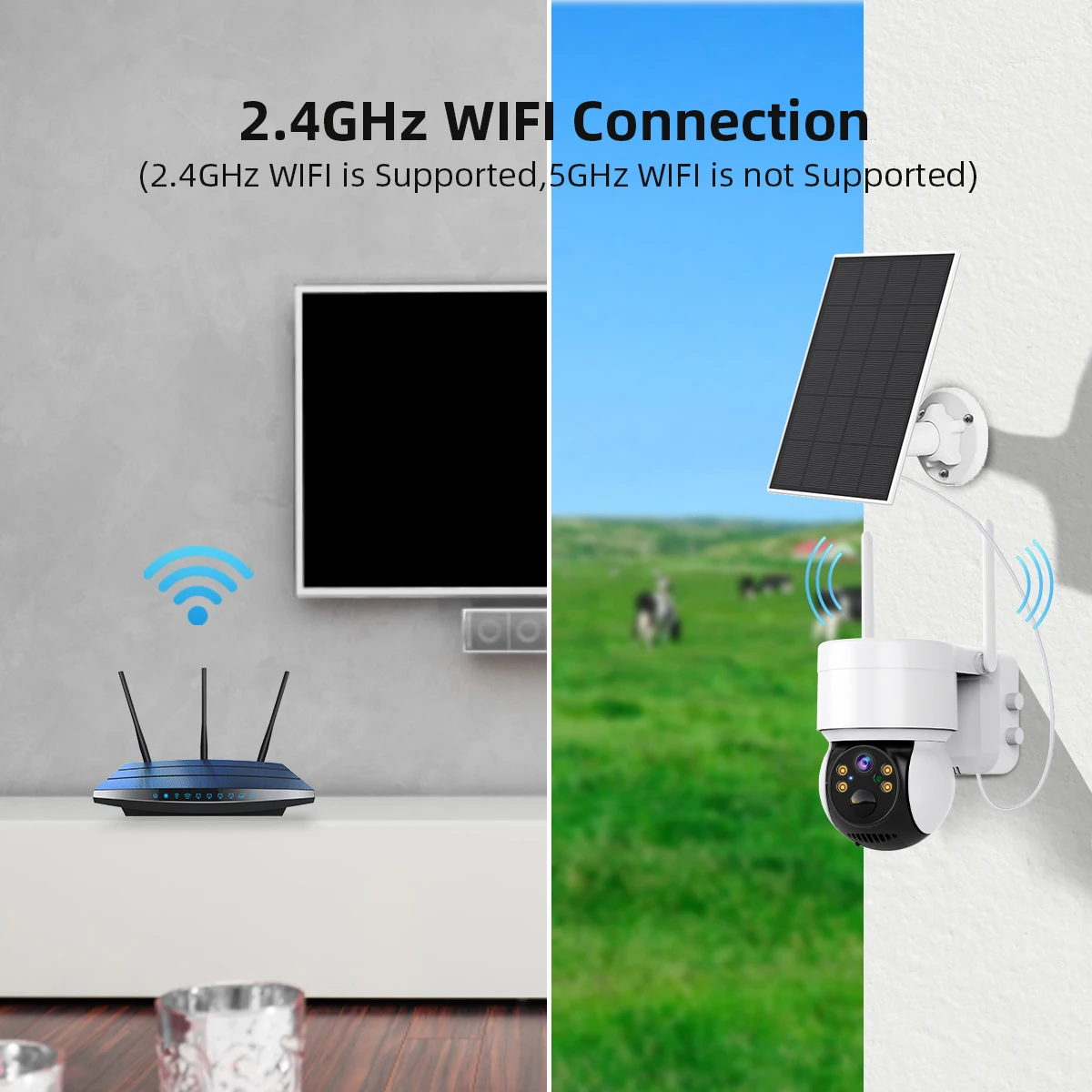 1080P Wifi Camera Outdoor Solar Battery Powered Camera PTZ IP Camera Surveillance Security Wireless Waterproof PIR Human Detect