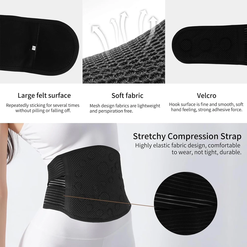 1PCS Thermal Magnetic Therapy Lumbar Support Belt Lower Back Brace for Men and Women,Self-Heating Waist Strap with Gauss Magnets