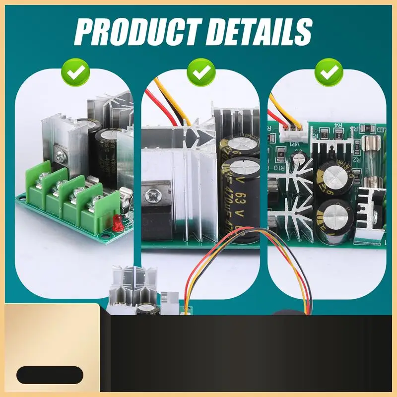 

Регулятор скорости двигателя постоянного тока с ШИМ, 20 А, 12 В, 24 В, 36 В, 48 В, с переключателем потенциометра