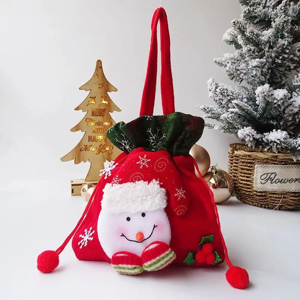 

Elk Storage Bag Santa Claus Gifts Stockings For Xmas Drawstring Bags Christmas Gift Bag Candy Bags Wrapping Pouch