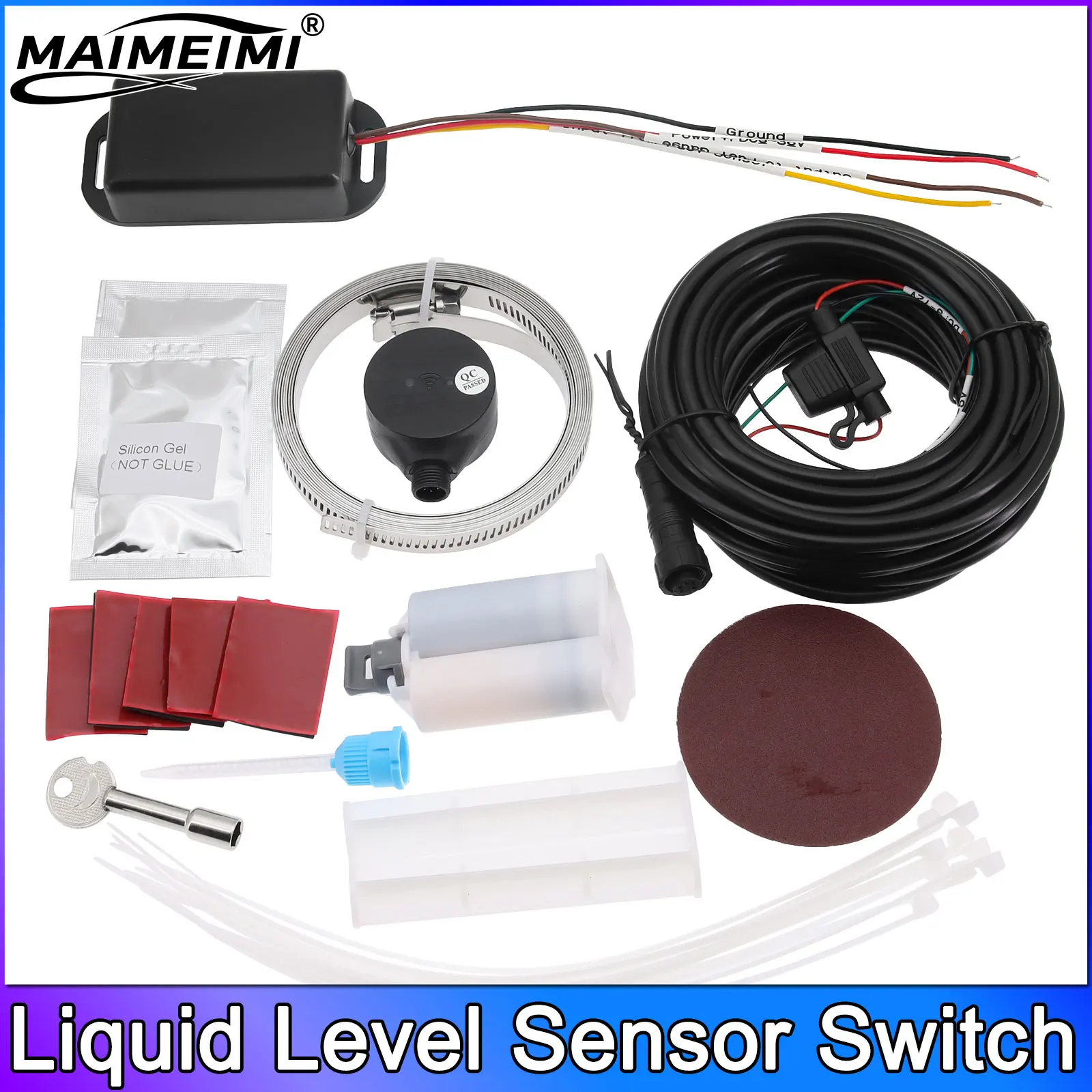 Non Contact Liquid Level Sensor Switch Detector Outer Adhering Type Level Sensor UL212-F Interface Ultrasonic Fuel Sensor GPS