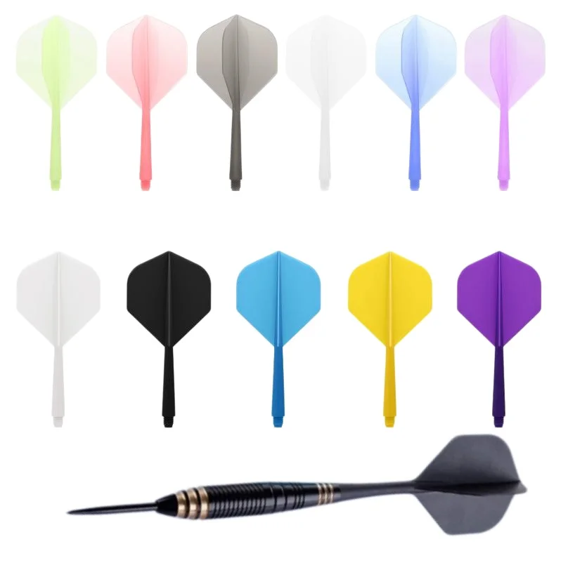 3Pcs Anti-Drop & Lightweight Plastic Dart Accessories 75% Transparent 2BA Darts With L-Shape Flight For Precision Throwing