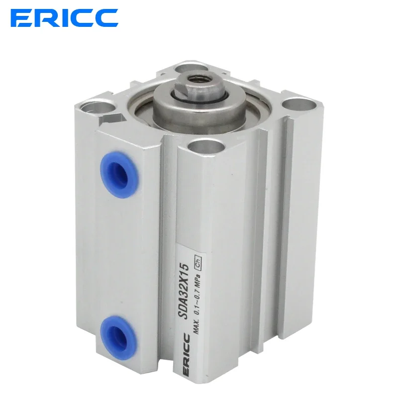 SDA 80 series Pneumatic Compact air Cylinder Bore to 5 10 15 20 25 30 35 mm Stroke High quality double acting cylinder