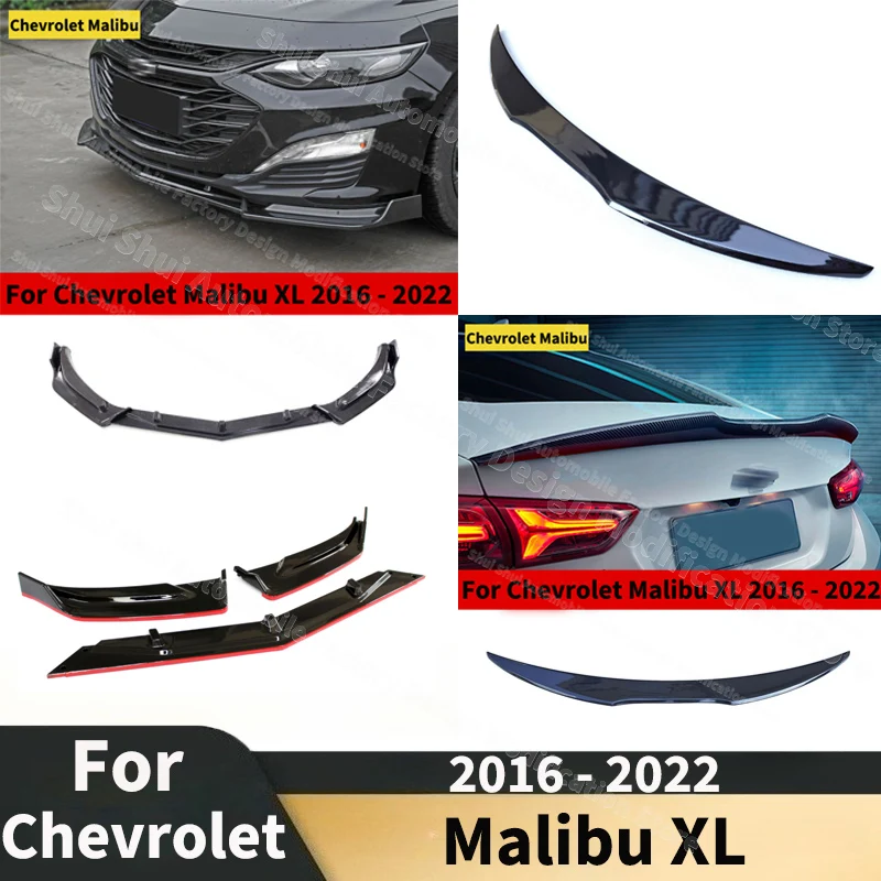 

2016 - 2022 Front Bumper Lip Rear Roof Spoiler Wing for Chevrolet Malibu XL Car Splitter Guard Board Body Kit Tuning Accessories