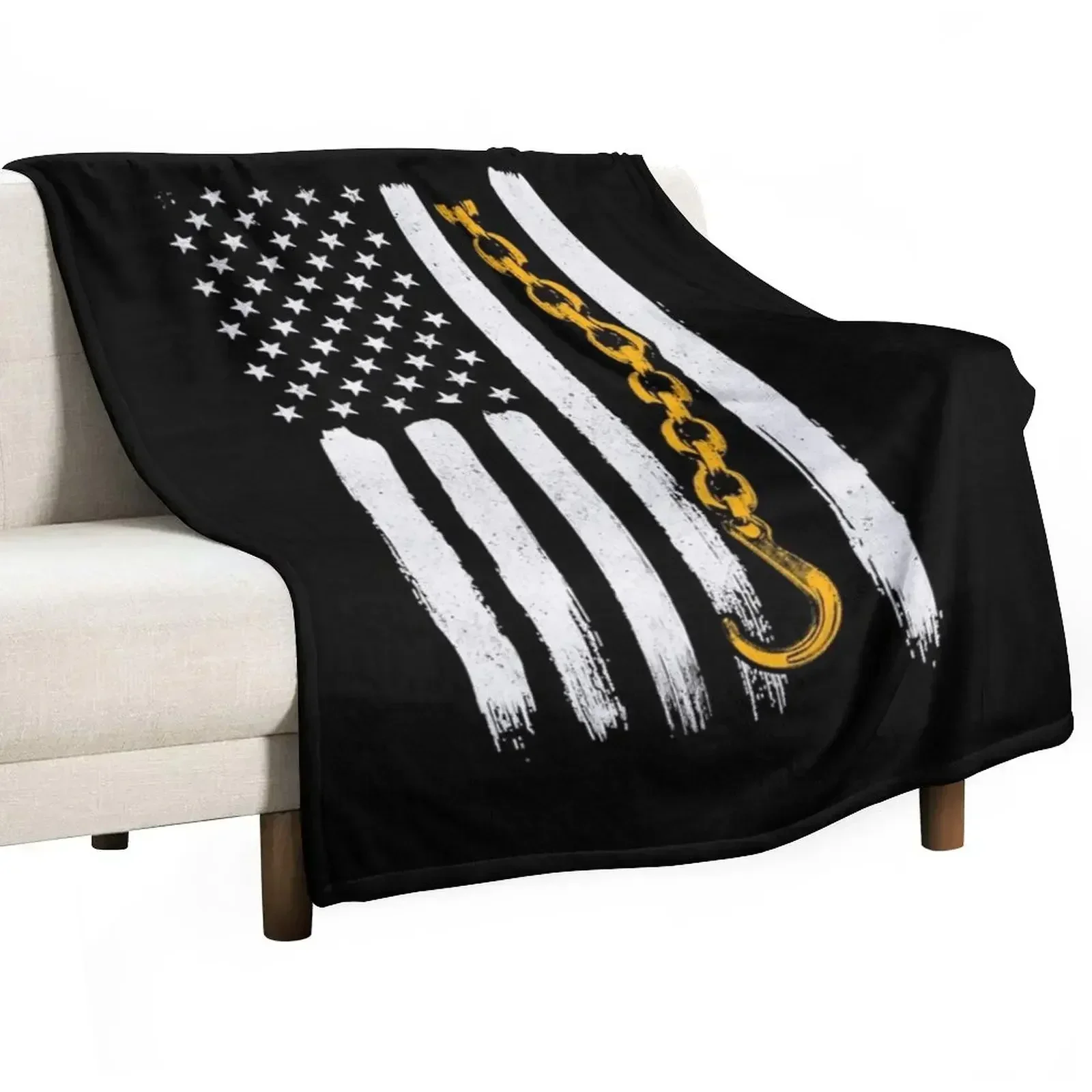 Patriotic Tow Truck Operator Throw Blanket Blankets Sofas Of Decoration sofa bed Beach Tourist Blankets