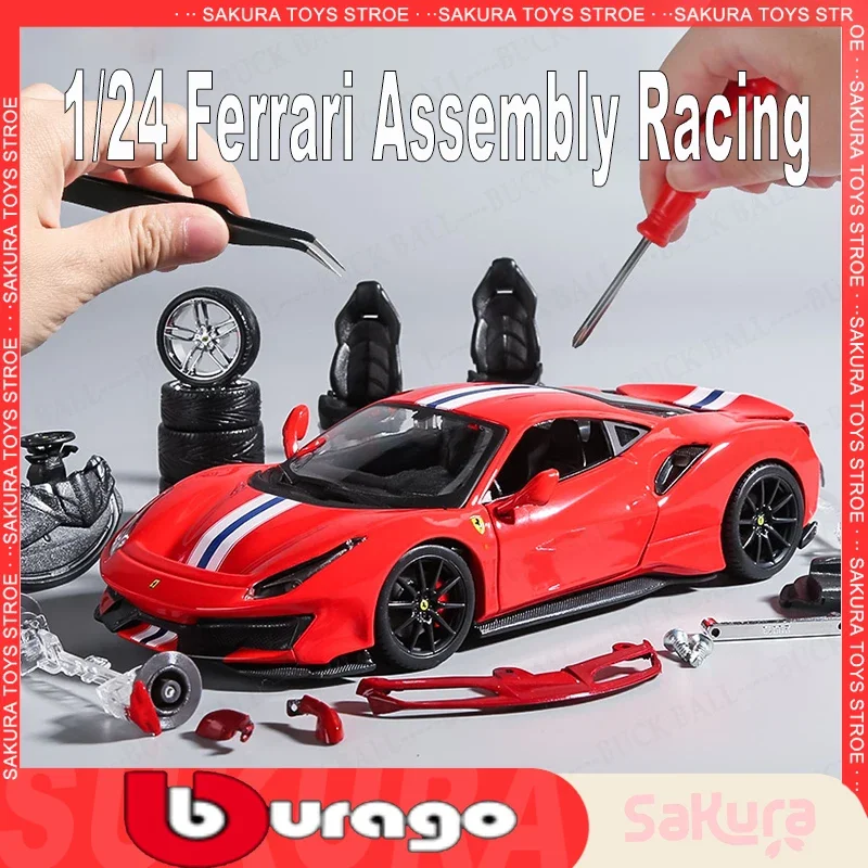 

Bburago 1/24 Ferrari Assembly Racing Diecast Model Edition Sports Car Alloy Luxury Vehicle Collect Model Car Toy For Boys Gifts