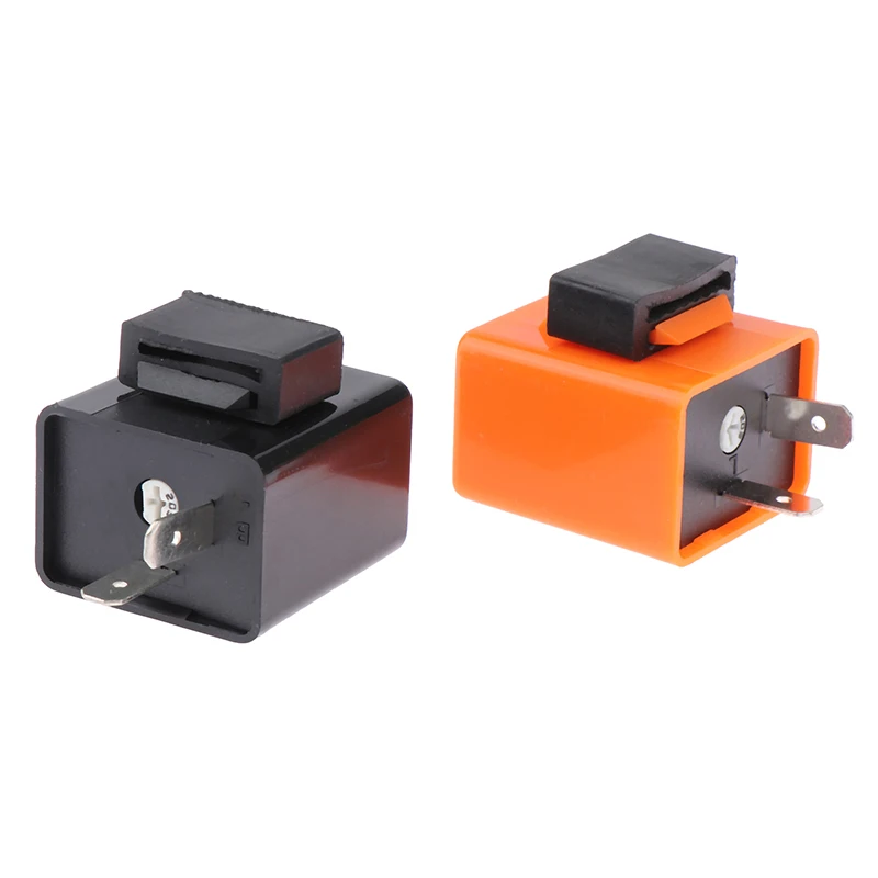 

12V Adjustable Frequency Turn Signals Blinker Indicator 2 Pin LED Flasher Relay For Motorcycle Performance Accessories