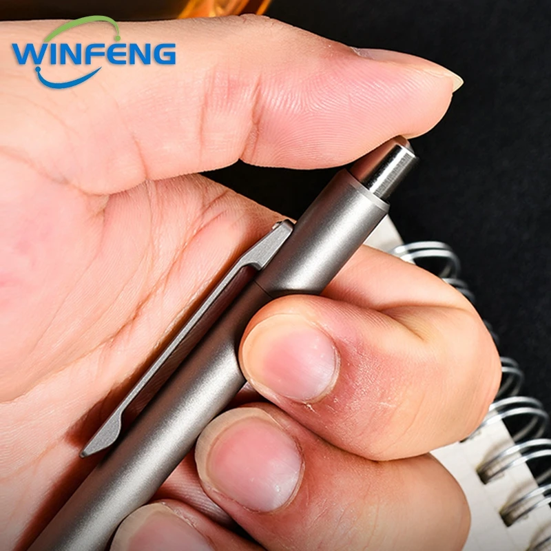 عالية الجودة TC4 التيتانيوم القلم الأعمال توقيع قلم حبر جاف الدفاع عن النفس قلم تخطيطي مدرسة مكتب القرطاسية #5