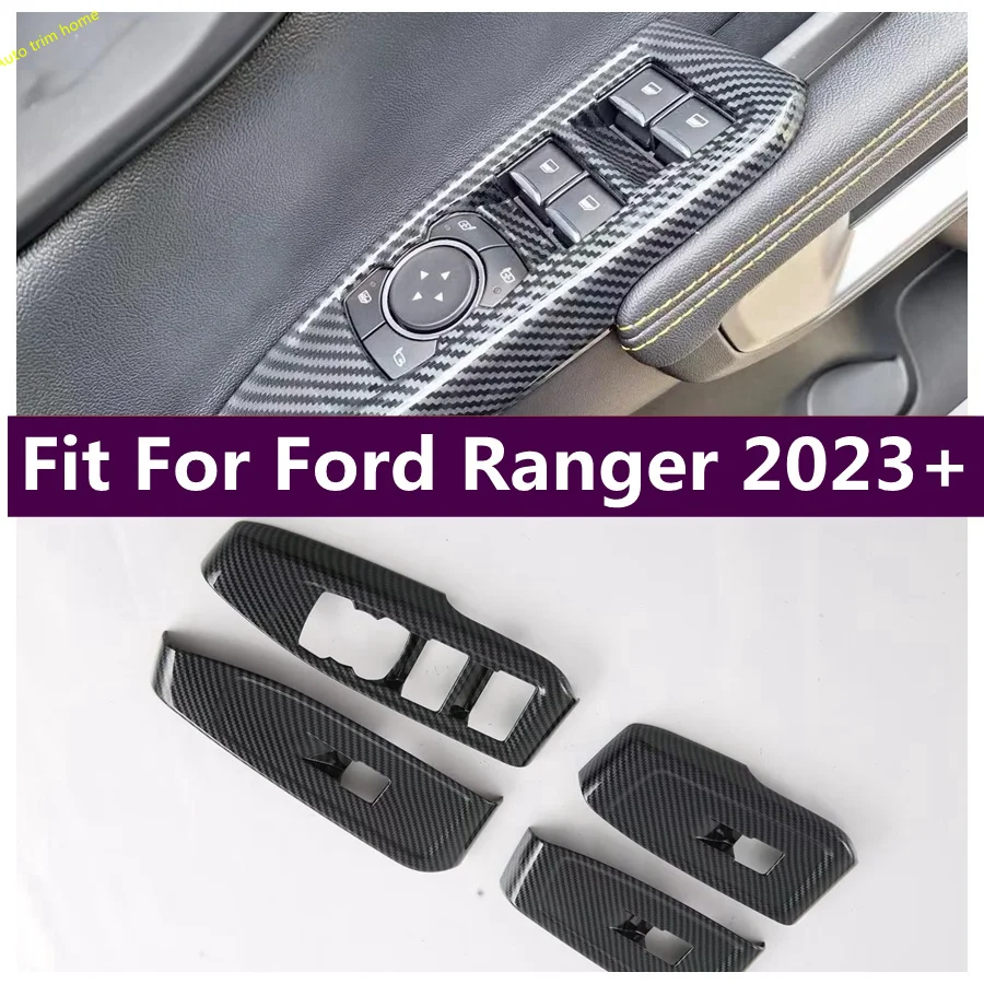 

Inner Door Handle Holder Window Glass Lift Button Decoration Panel Cover Trim Switch For Ford Ranger 2023 2024 Car Accessories