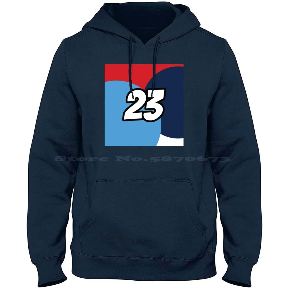 Alexander Albon Coloured Circles-Driver Number 100% Cotton Hoodie Alexander Albon Alex Albon 23 Williams 2022 Racing Team