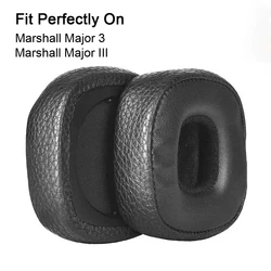 Withe/nero/marrone cuscinetti auricolari in pelle PU di ricambio copri-auricolari cuscino in schiuma per cuffie Marshall maj3 iii