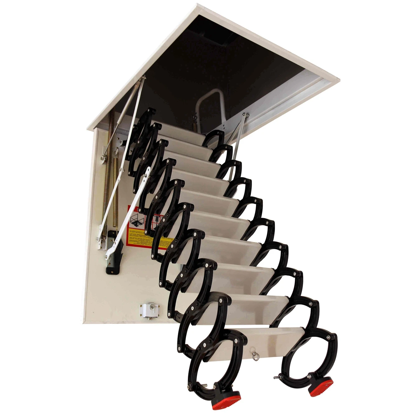 Loft Extension Scissor Ladder Attic Hidden Aluminum Alloy Telescopic Stairs Pull Down Single Step Ladder
