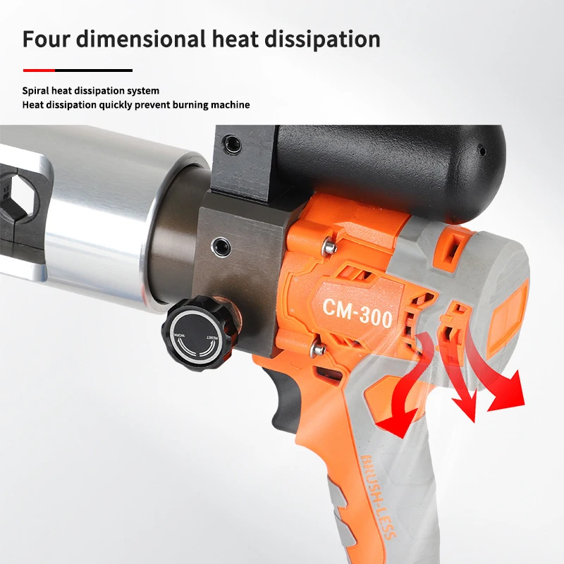 CM-300 Rechargeable Hydraulic Pliers Electric Crimping Tools 12T Portable Lithium Copper Aluminum Terminal Crimp Clamp 18V/4.0Ah