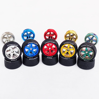 1/64 Alloy Car Model Wheels Removable Rubber Tires ADVAN 11.2mm For Hot Wheel/Matchbox/Domeka