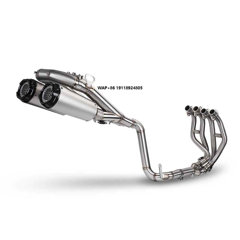 High-Performance Stainless Steel Exhaust Pipe for ZX-25R ZX 25R ZX5R Racing Dual Outlet Straight Entire Section New Condition