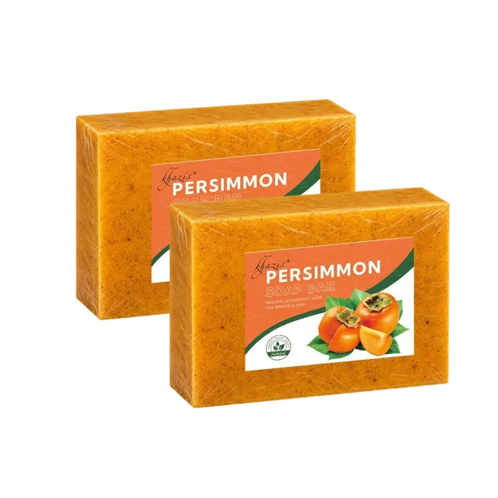 1/2/3pcs Persimmon Zeep Natuurlijke Deodorant Reinigingszeep Zachte Lichaam Gezicht Wassen Zeep Voor Vrouwen Mannen olie Controle Huidverzorging