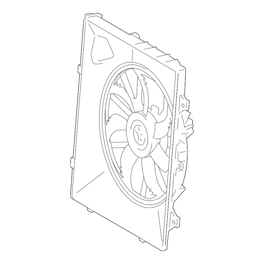 Electric Cooling Radiator Fan Assembly for LEXUS GX J250 2023- TOYOTA LAND CRUISER TJH250L-GNZAZA 2024 16360-25090 1636025090