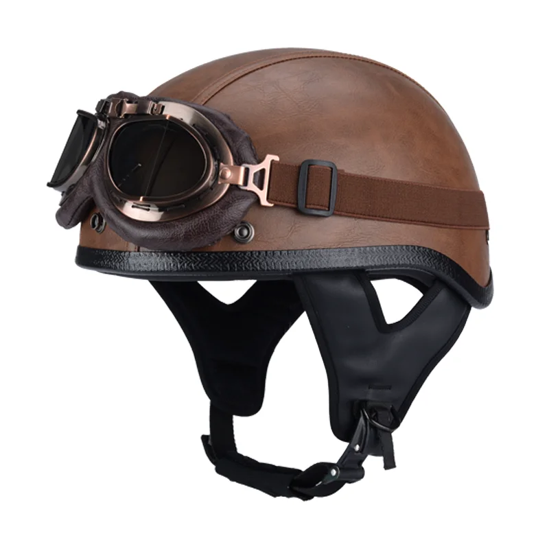 

High quality ABS classic retro 1/2 open helmet,For Harley motorcycles and retro cruise motorcycle protective helmets.
