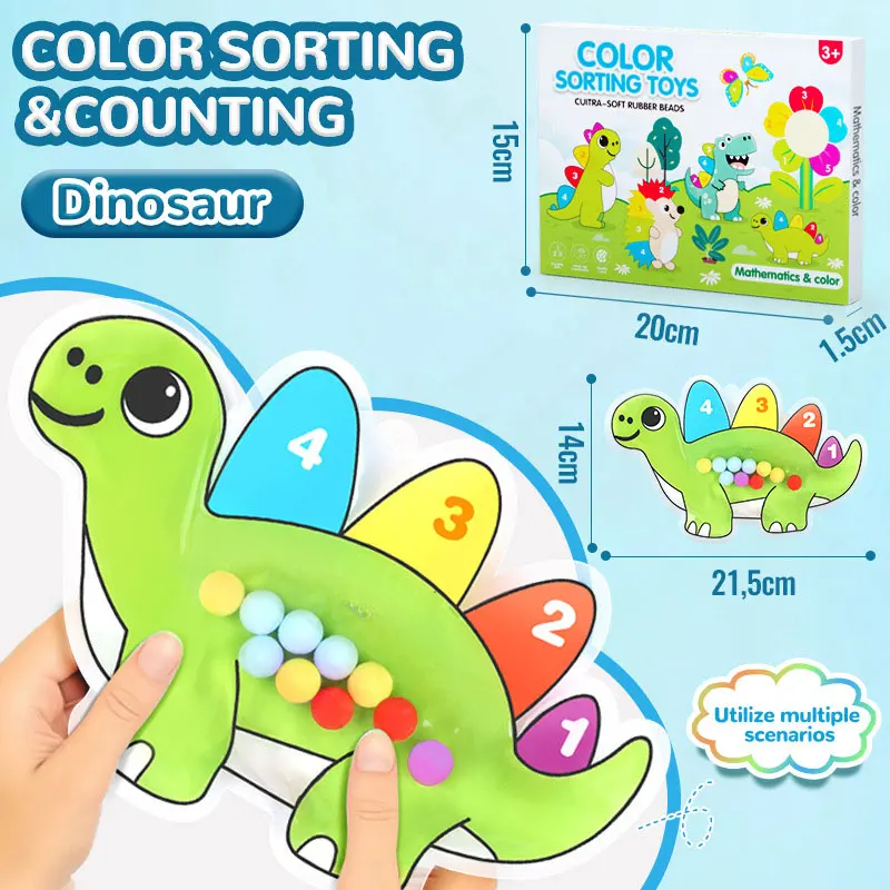 لعبة مونتيسوري الحسية المكونة من 4 ألوان للأطفال - هدية لعبة تعليمية لتطوير المهارات الحركية الدقيقة