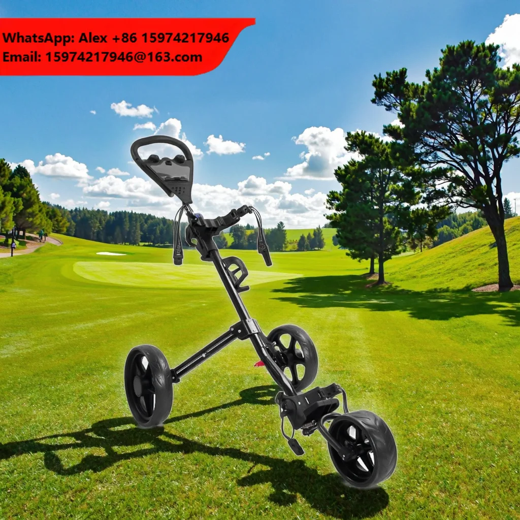 Manufacturer Wholesale Custom Aluminum Alloy Golf Trolleys 20kg Load Capacity 200W Motor 12km/h Speed Three-Wheel Foldable Push