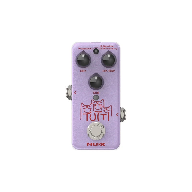Pedal de Oitava Polifônico NUX TUTTI 3 Modos: Polifônico/Bassline/Momentâneo True/Buffered Bypass Baixa Latência