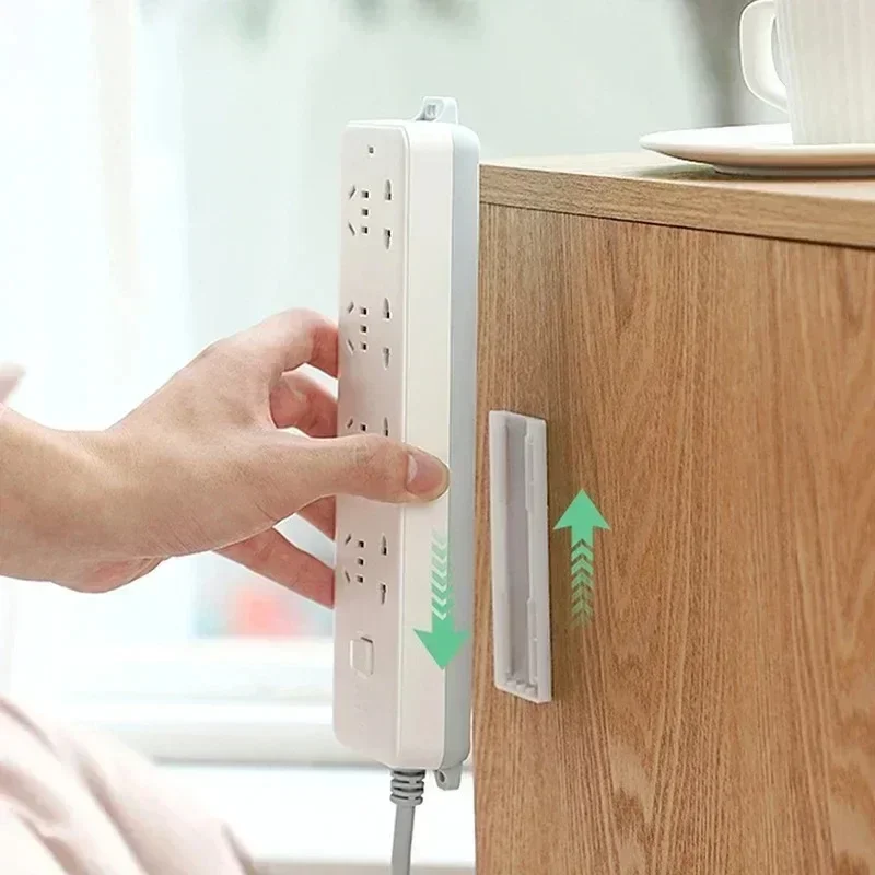 Socket Holder Organizer Socket Fixer Powerful Traceless Wall-mounted Self-adhesive Cable Seamless Power Strip Hold Wire Holder