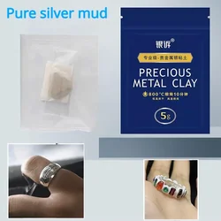 5g Silver Clay 999 Sterling Silver Ultra Light Clay Hand-DIY Pendant Ring Earrings Jewelry Birthday Gift Polymer Clay Materials