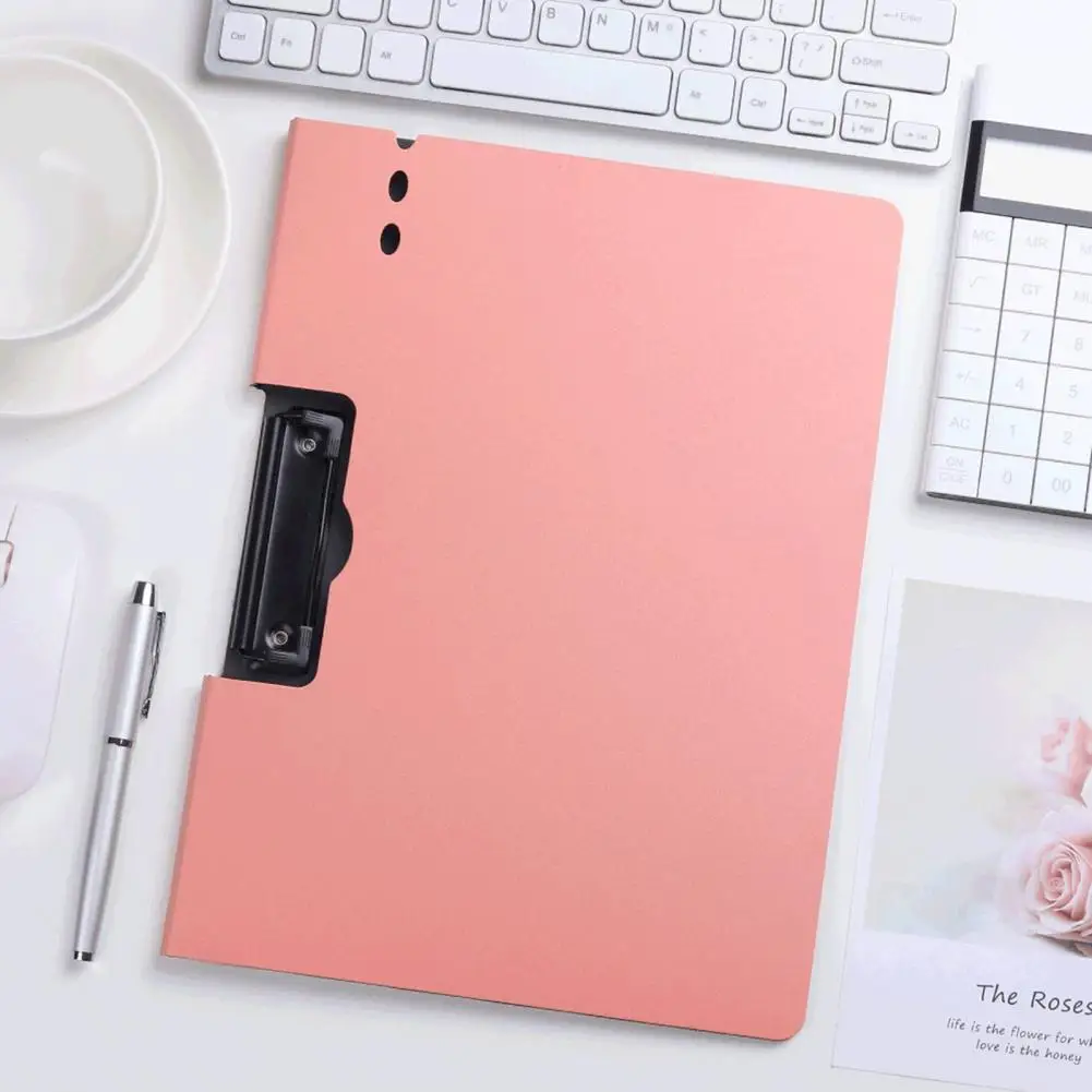 Great A4 Single Clip Documents Folder Binder Delicate Texture File Folder Multifunctional Office Supplies