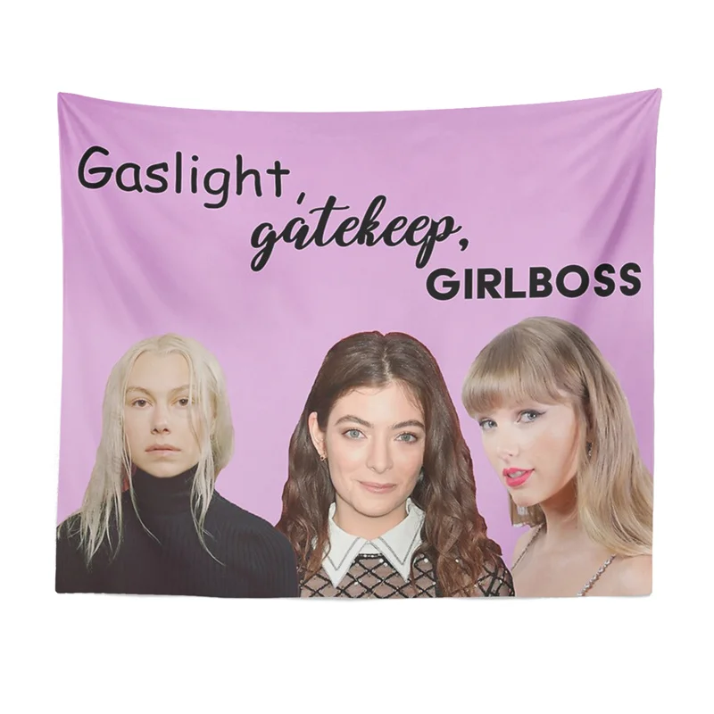 Gaslight Gatekeep Girlboss Gaslight Gatekeep Girlboss Tapestry Wall Hanging for Bedroom Living Room College Dorm Party Backdrop