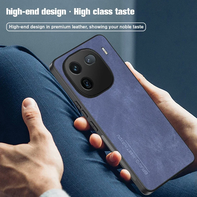 For Vivo iQOO 12 Pro Skin Feeling Fibre Leather Case 6.78 inches Phone Shell Vi vo iQOO12 12Pro iQOO12Pro Protective Cover